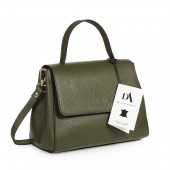 Geanta dama din piele naturala DiAmanti Salvini Verde Inchis